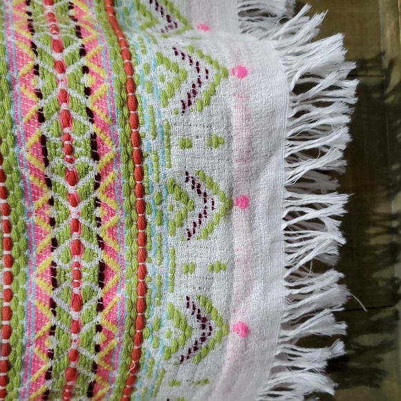 NEW SUPPLY & DEMAND DRESS BOHO SIZE LARGE CREAM COLORFUL EMBROIDERY - Picture 3 of 6